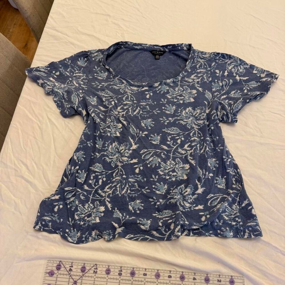 Lucky-brand Women's Blue and Navy Blouse